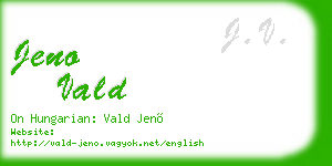 jeno vald business card