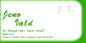 jeno vald business card